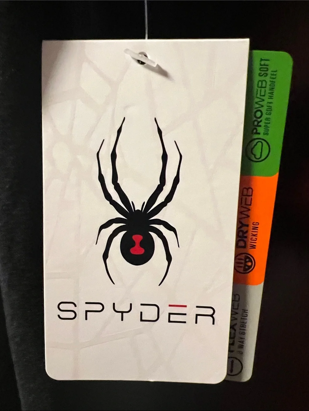 Brand New Spyder Soft Feel Moisture Wicking DryWeb 2-way Stretch Black Golf Polo
